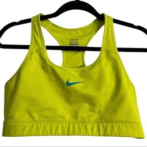 Nike Pro Neon Sports Bra Sz XL